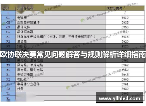 欧协联决赛常见问题解答与规则解析详细指南